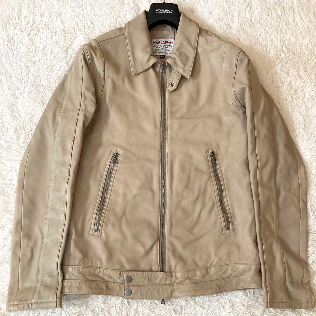 ✨羊革✨ラムレザー トゥモローランド シングルライダース レザージャケット L