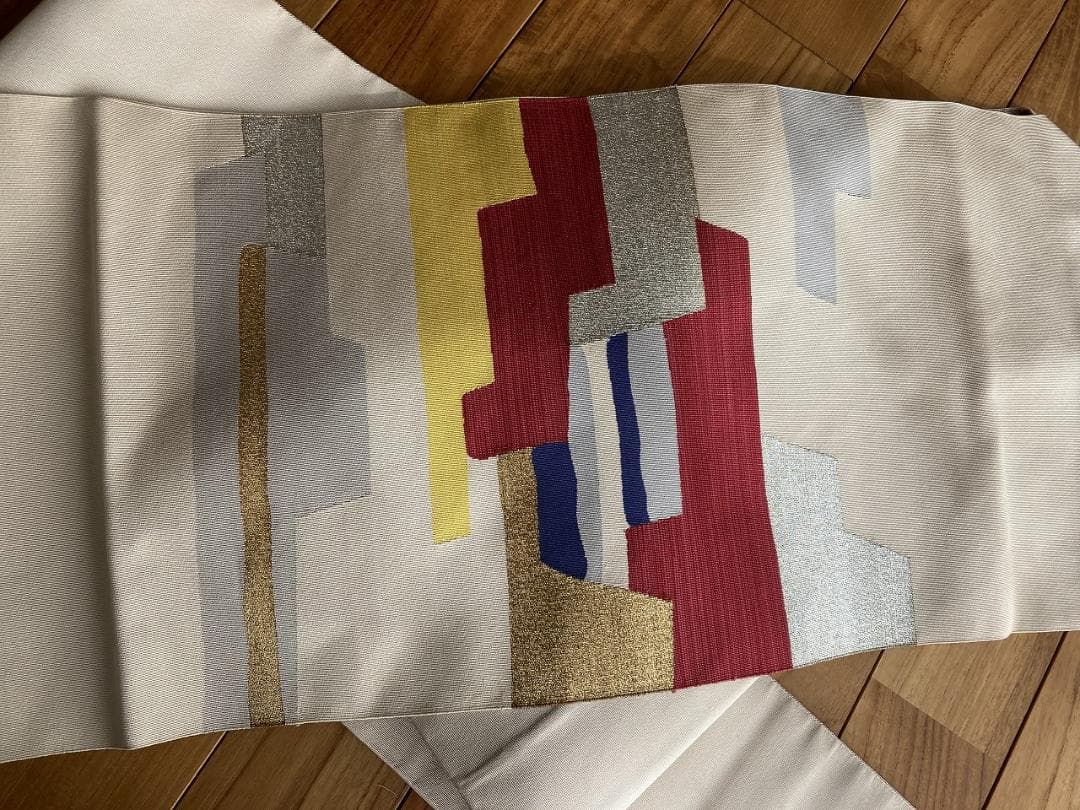 銀座 ちた和 帯 綴れ織り 名古屋帯　送料無料　赤　金　青　グレー