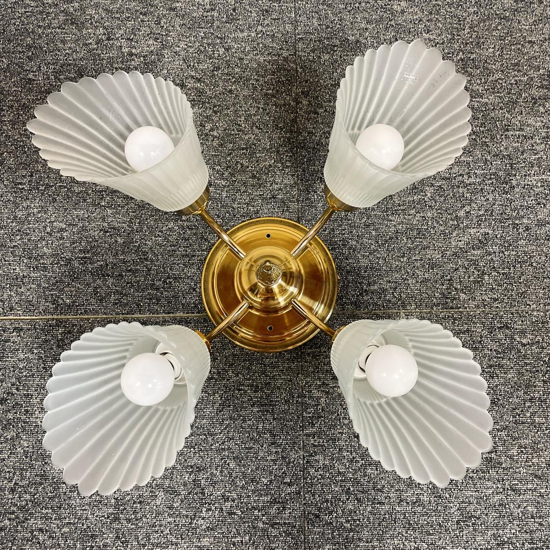 【希少】ナショナル　LB57468T シャンデリア 4灯　ヴィンテージ　レトロ