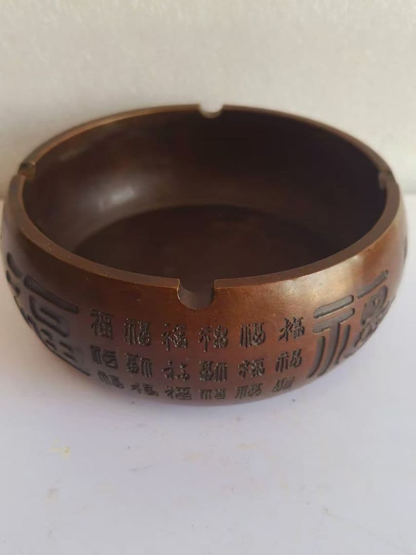 銅細工 灰皿 装飾品 工芸品 美術品 置物