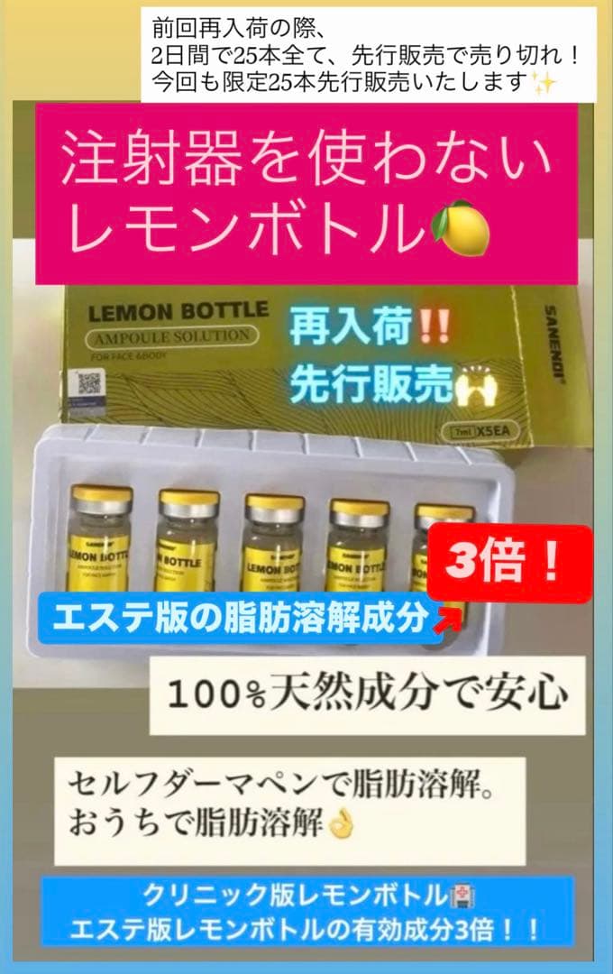 ALOHA　レモンボトル、高純度リジュラン、脂燃パッチ