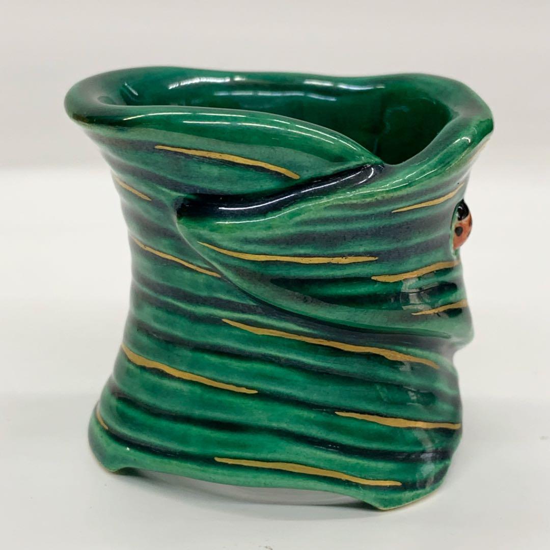 【蓋置　笹】中村良二　共箱