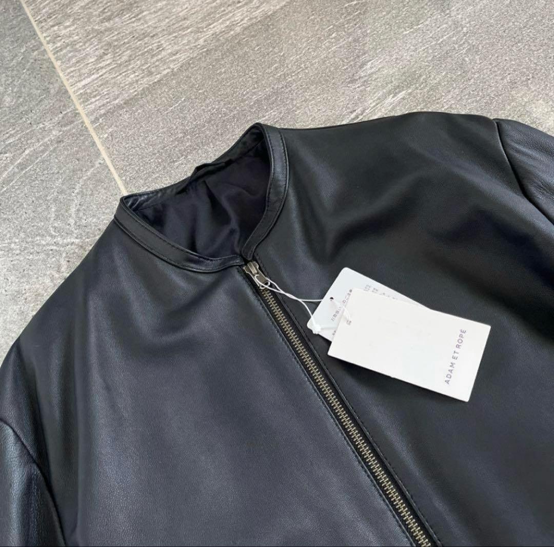 ADAM ET ROPE シープレザーライダース　ブラック