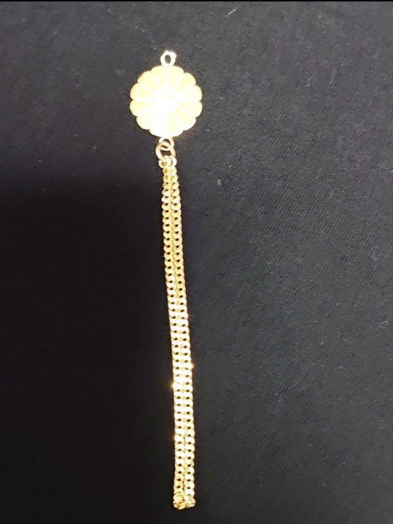 【刻印有り☆菊の御紋】Ｋ１８アクセサリー 皇室 右翼グッズ ゴールドアクセサリー