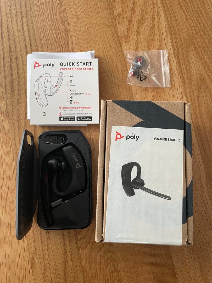 【動作確認済】poly Voyager 5200 UC ワイヤレスヘッドセット