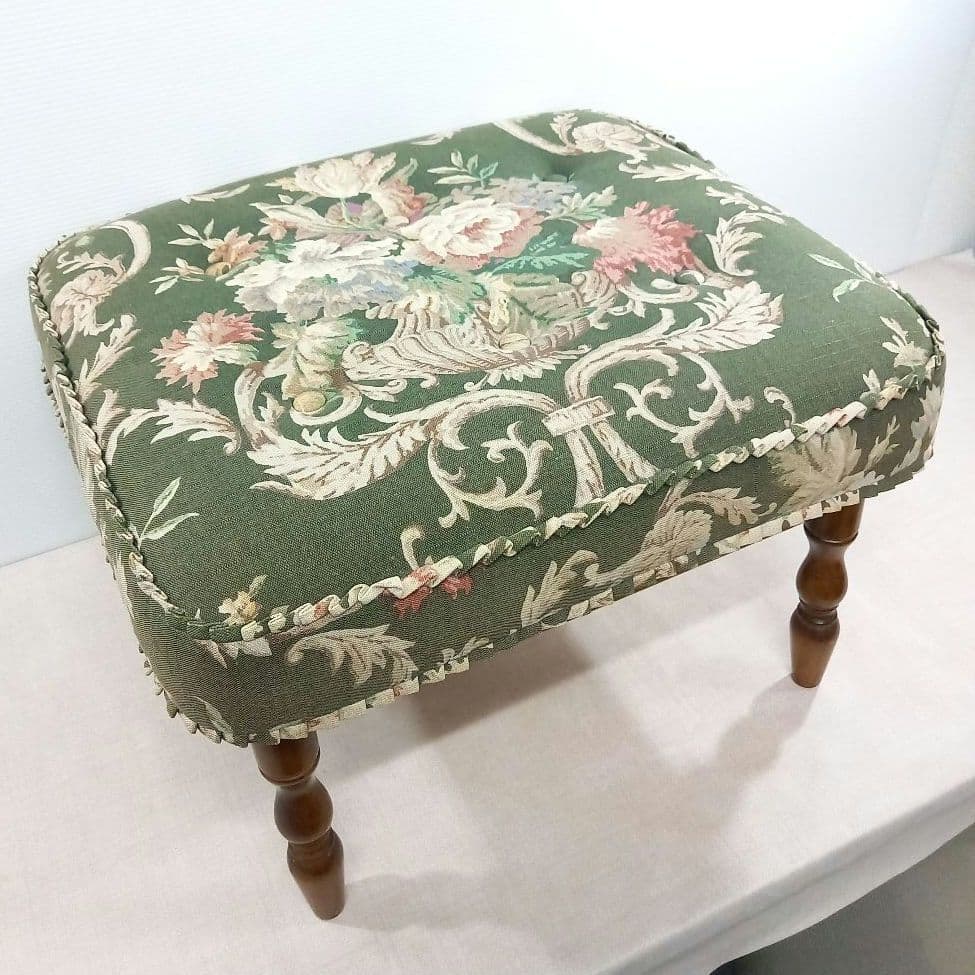 カリモク karimoku コロニアル オットマン 花柄 レトロビンテージ