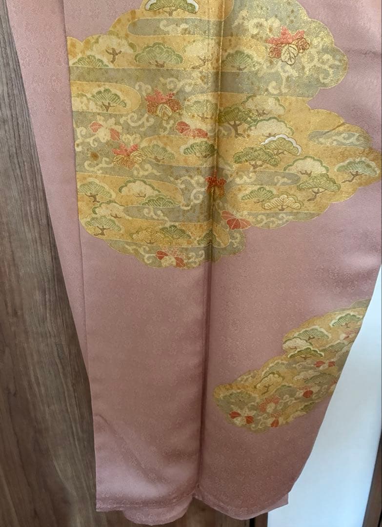 辻ヶ花　薄いピンクの訪問着フルセット