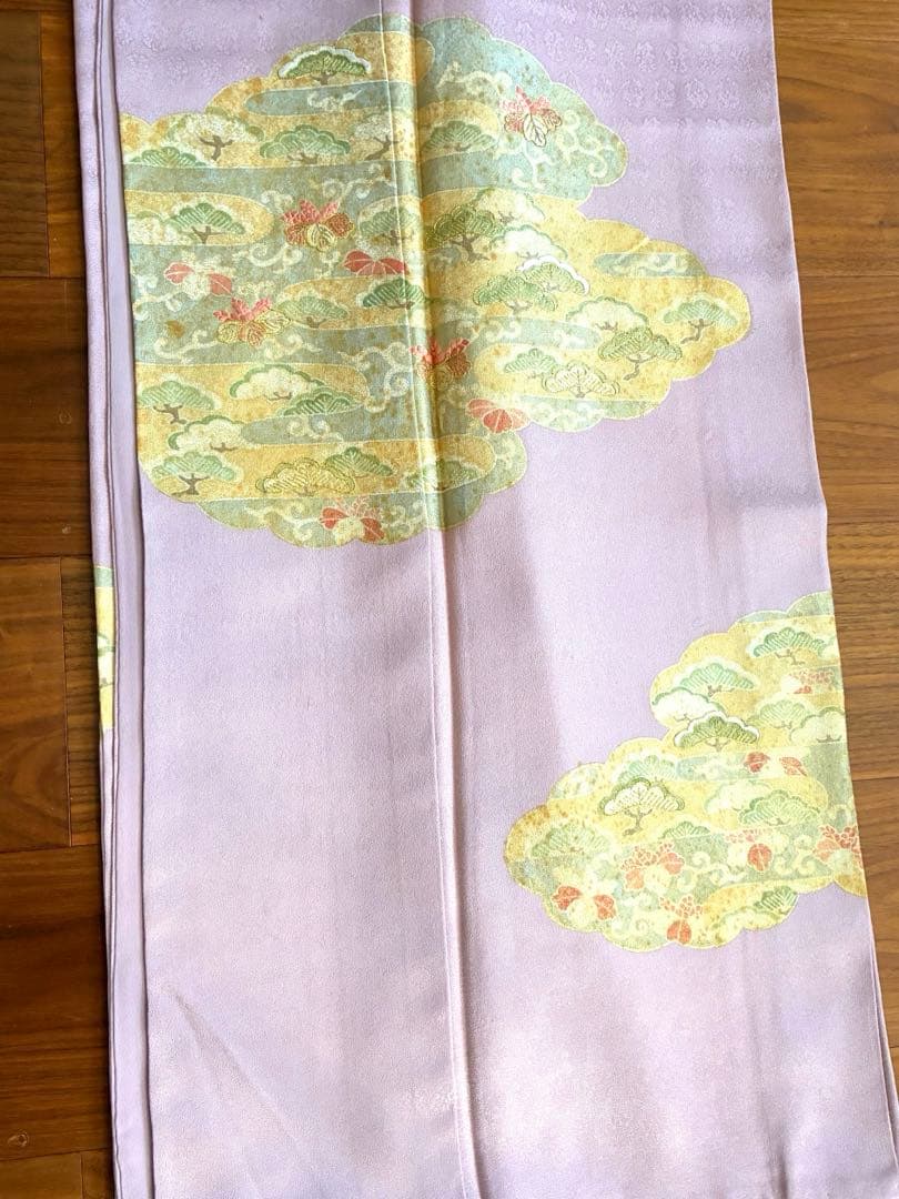 辻ヶ花　薄いピンクの訪問着フルセット