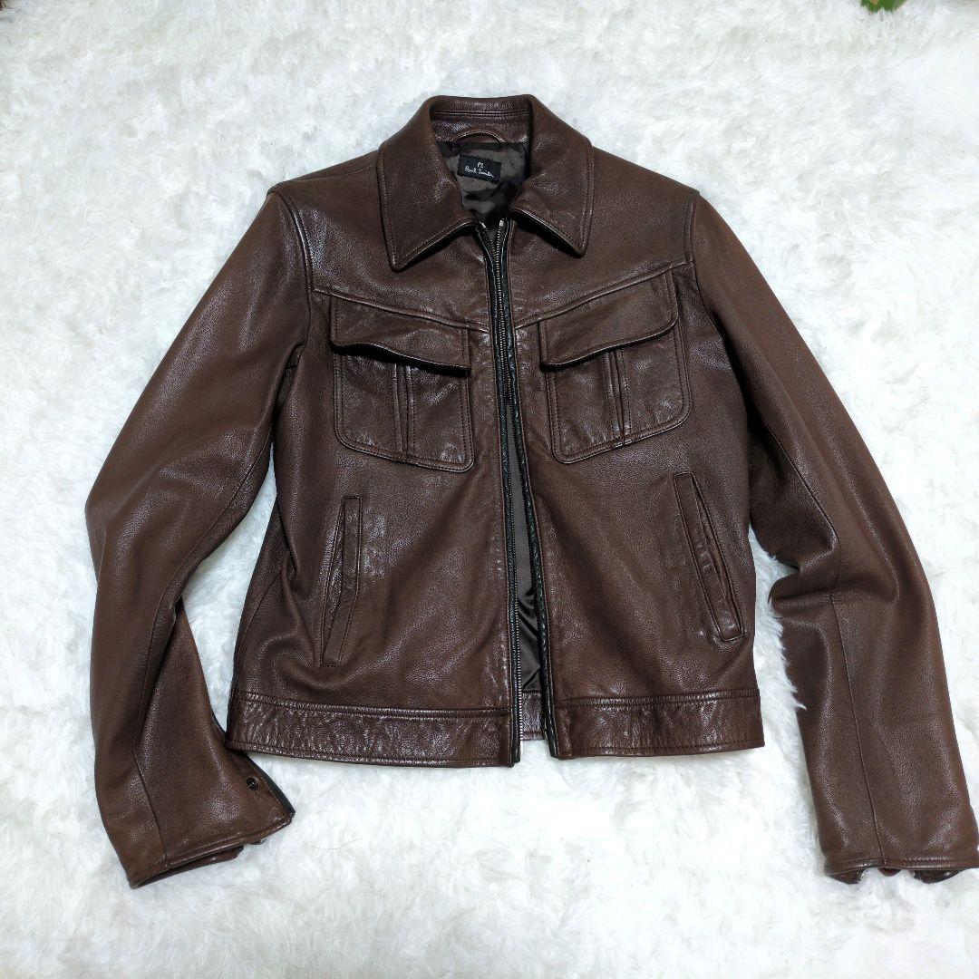 【美品】メンズ ポールスミス レザージャケット 皮ジャン　Paul Smith