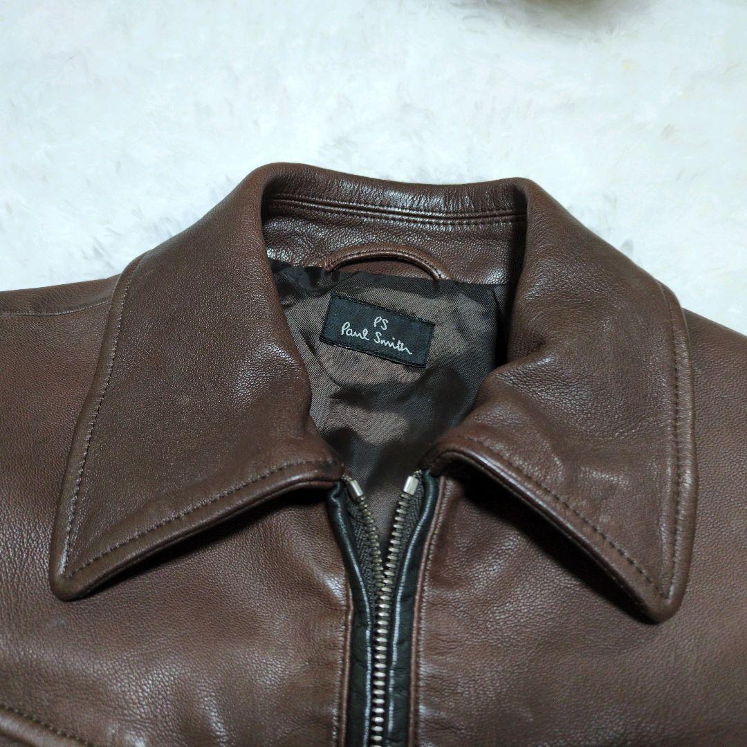 【美品】メンズ ポールスミス レザージャケット 皮ジャン　Paul Smith