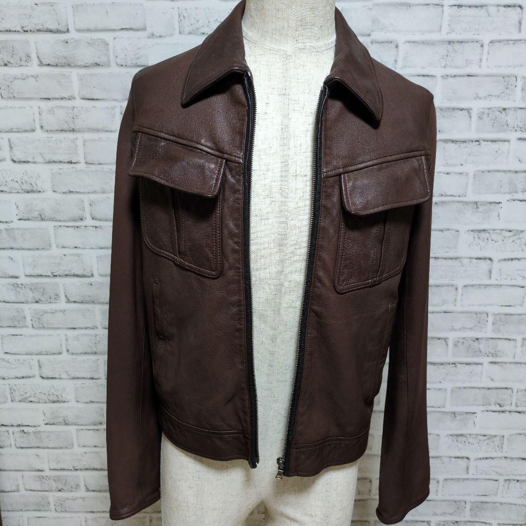 【美品】メンズ ポールスミス レザージャケット 皮ジャン　Paul Smith