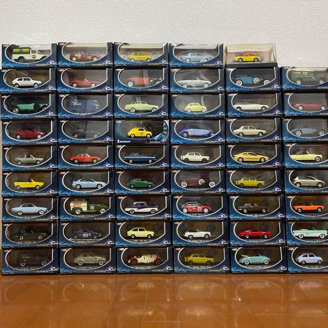 【中古】 ミニチュアカー52個セット　Solido　(1個箱無し) 1:43