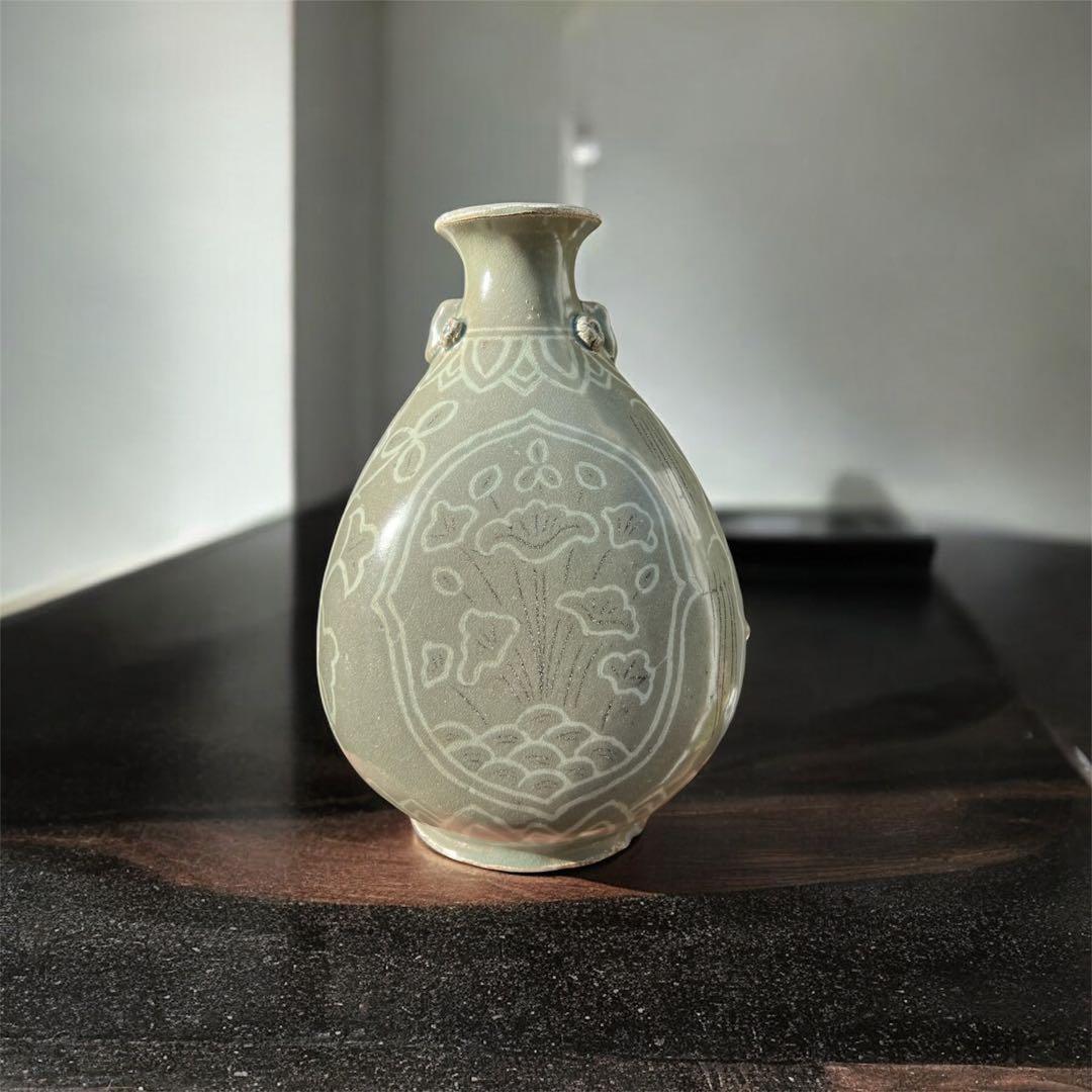 高麗青磁 李朝 韓国 朝鮮 骨董 古美術 壺 瓶