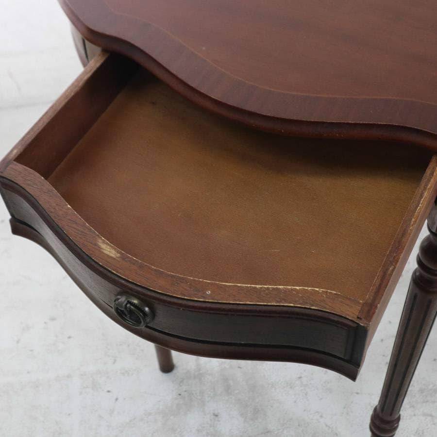 値下イタリア製クラシカル家具 象嵌 ハーフムーン コンソール サイドテーブル