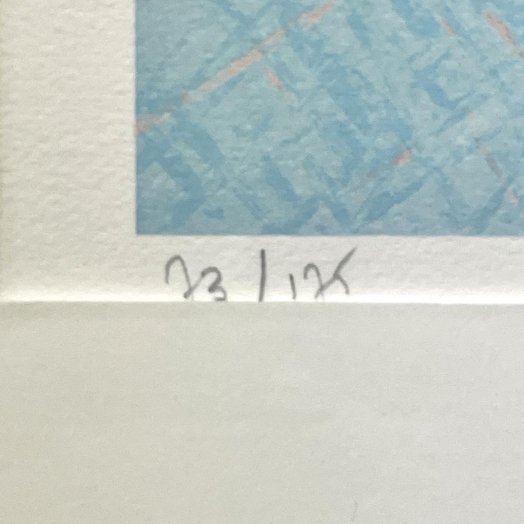 美品 真作保証 アンドレ・ブーリエ『ヨットハーバー』大判リトグラフ直筆サイン入り