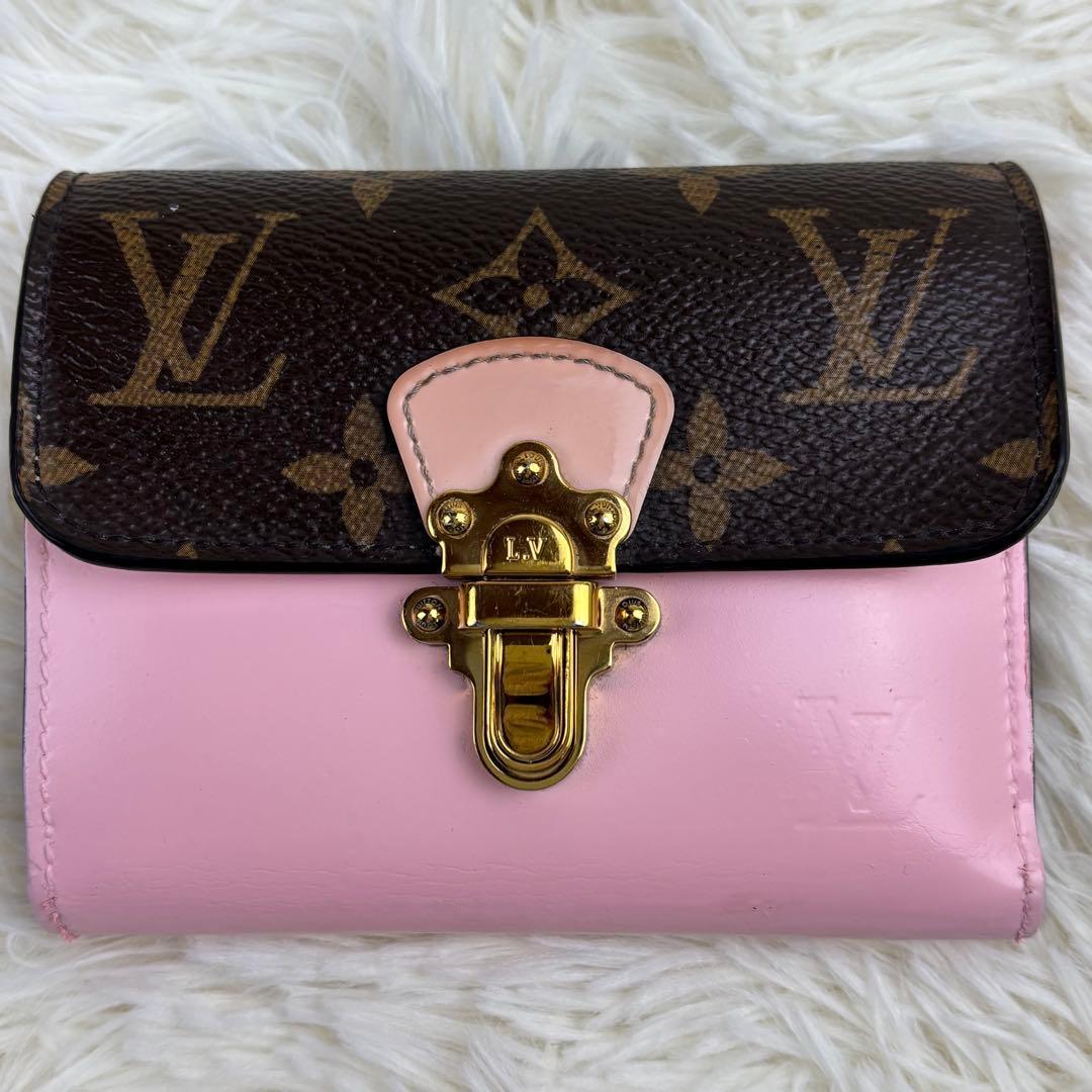 ルイヴィトン モノグラム ポルトフォイユ チェリーウッド ローズバレリーヌ 財布
