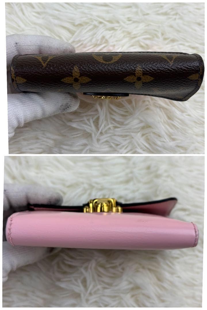 ルイヴィトン モノグラム ポルトフォイユ チェリーウッド ローズバレリーヌ 財布