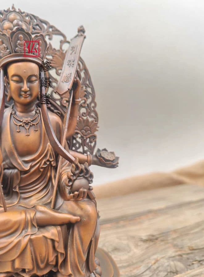 【修縁堂】 密教法具 真言宗 六臂地蔵王菩薩仏像 魔除け 厄除け 辟邪 工芸品