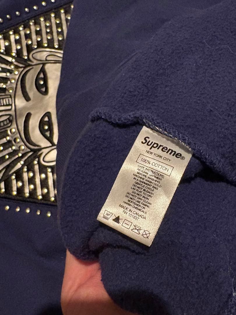 supreme Pharaoh Studded Hooded スタッズ　L