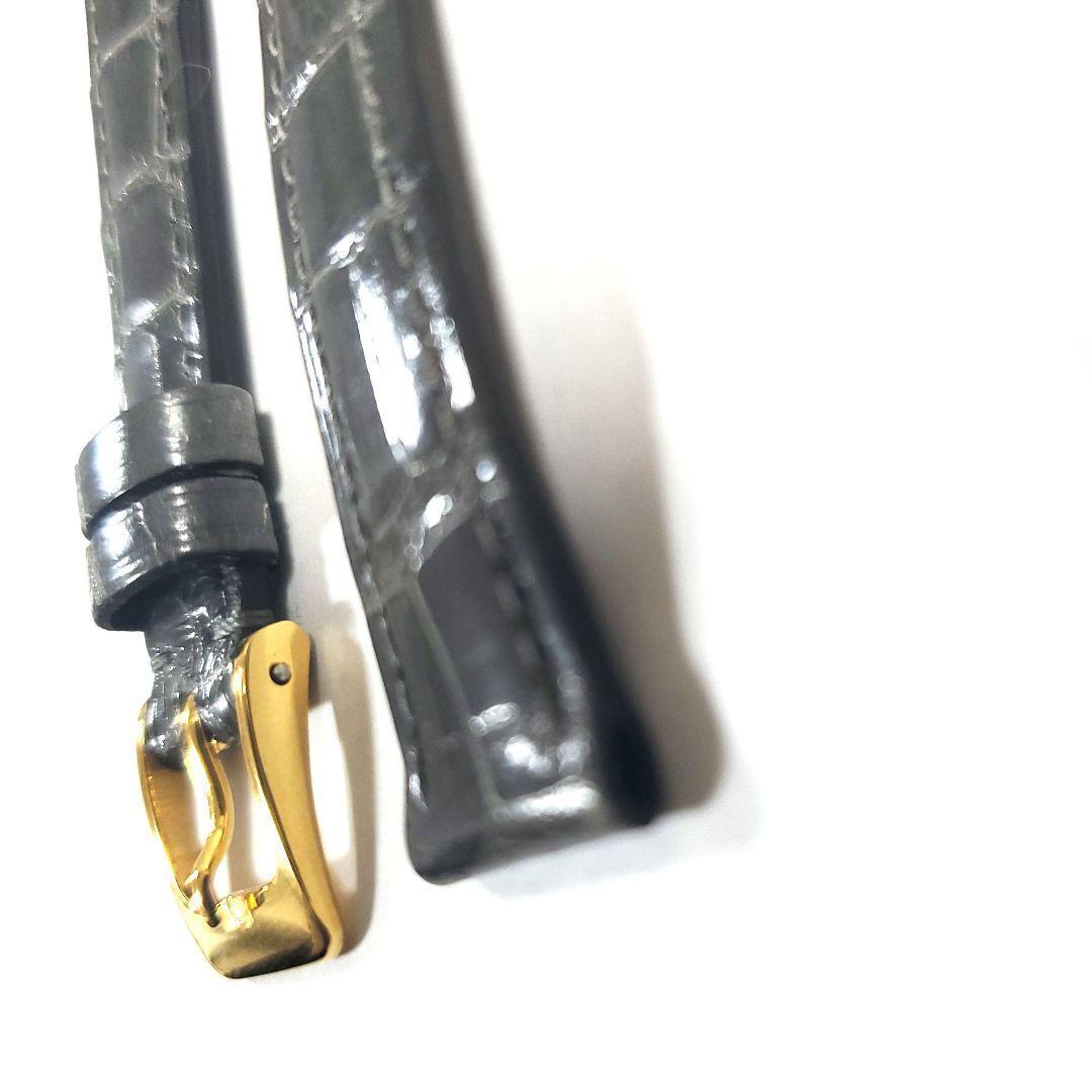 ジャンルソー　純正　クロコダイルベルト　シャイニー　グレー　12/10