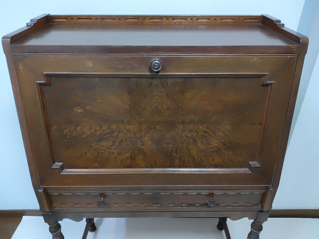 希少 神戸洋家具 メープル不二屋 ライティングビューロー マホガニー デスク