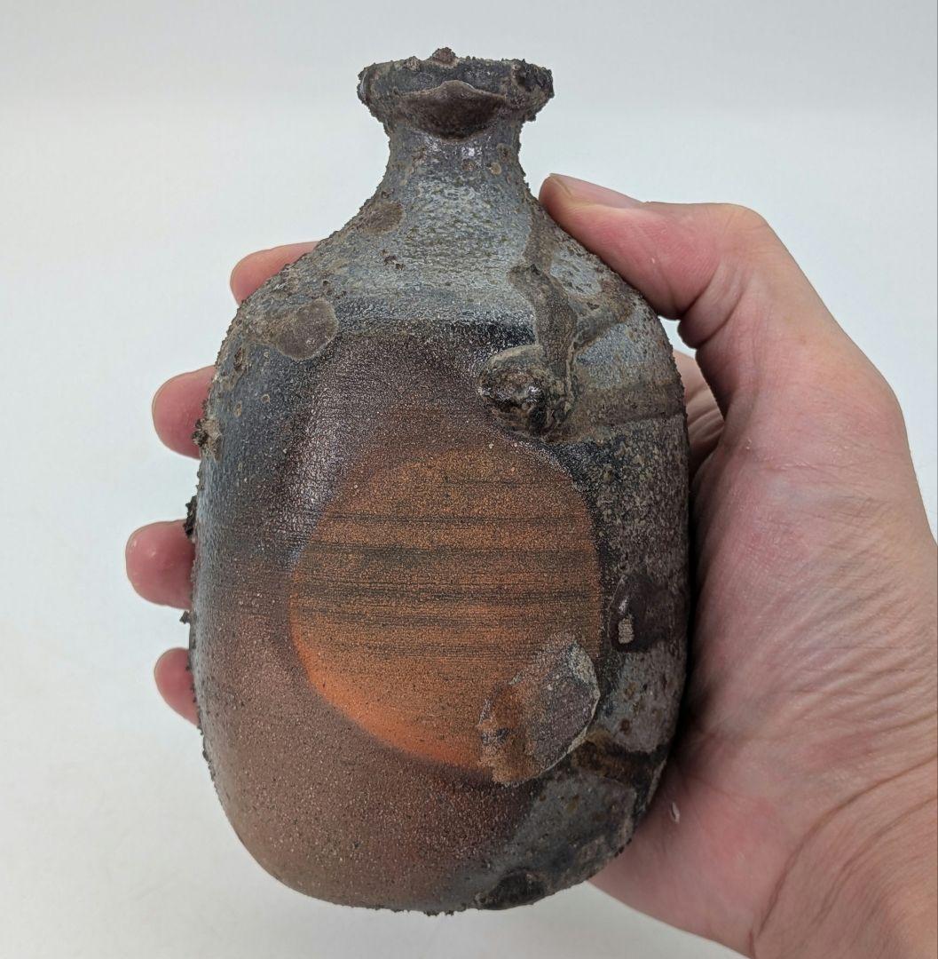 難波正己 備前焼 窯変徳利 共箱栞 酒器 食器 とっくり 一輪挿し花入 花器