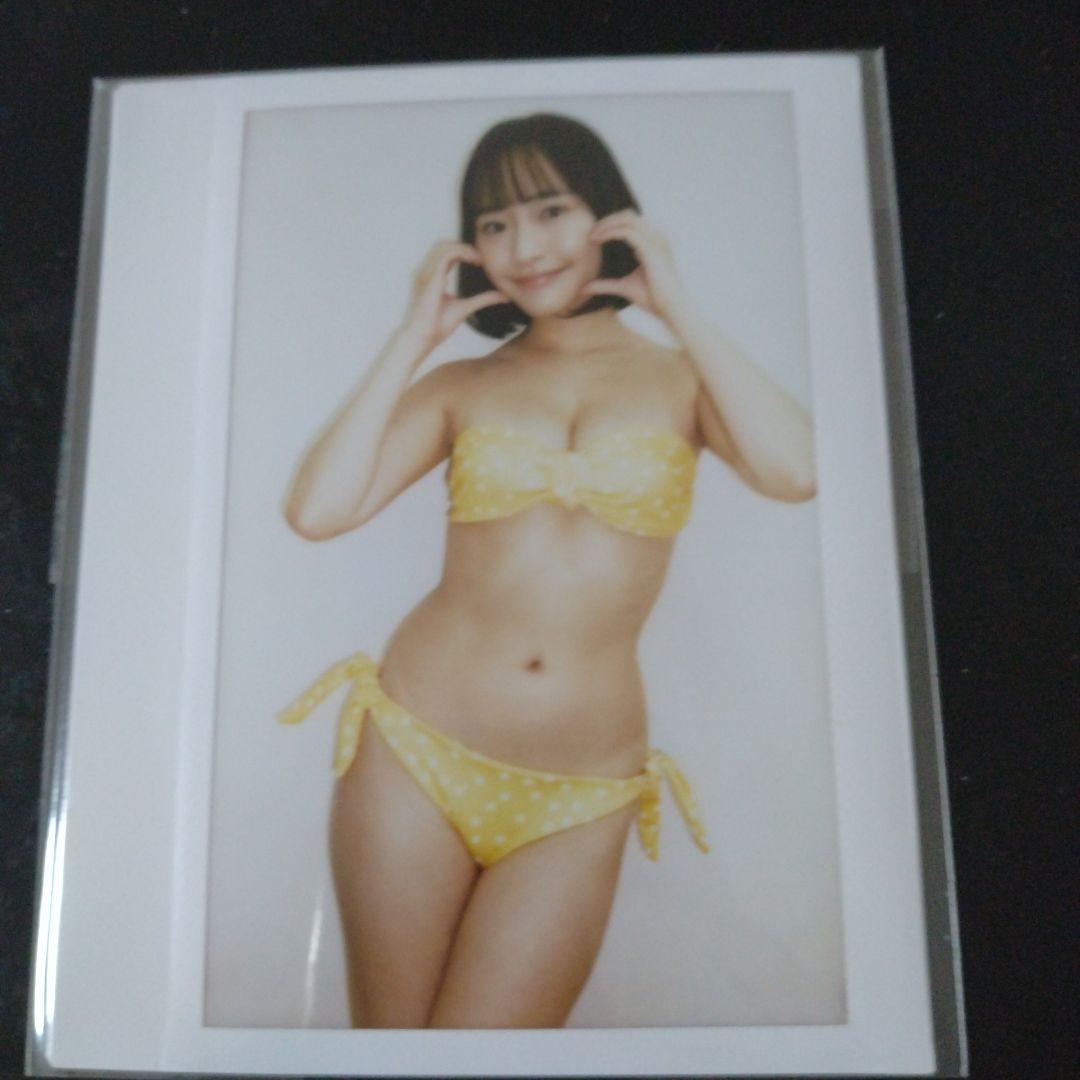 高崎かなみ 黄色の水玉ビキニ ワイドチェキ