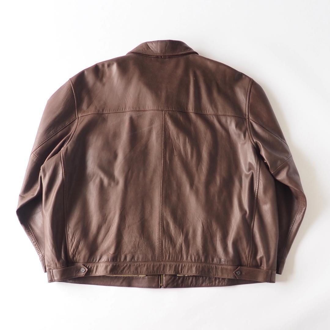 ラルフローレン　レザージャケット　本革　ビッグサイズ　ブラウン　美品