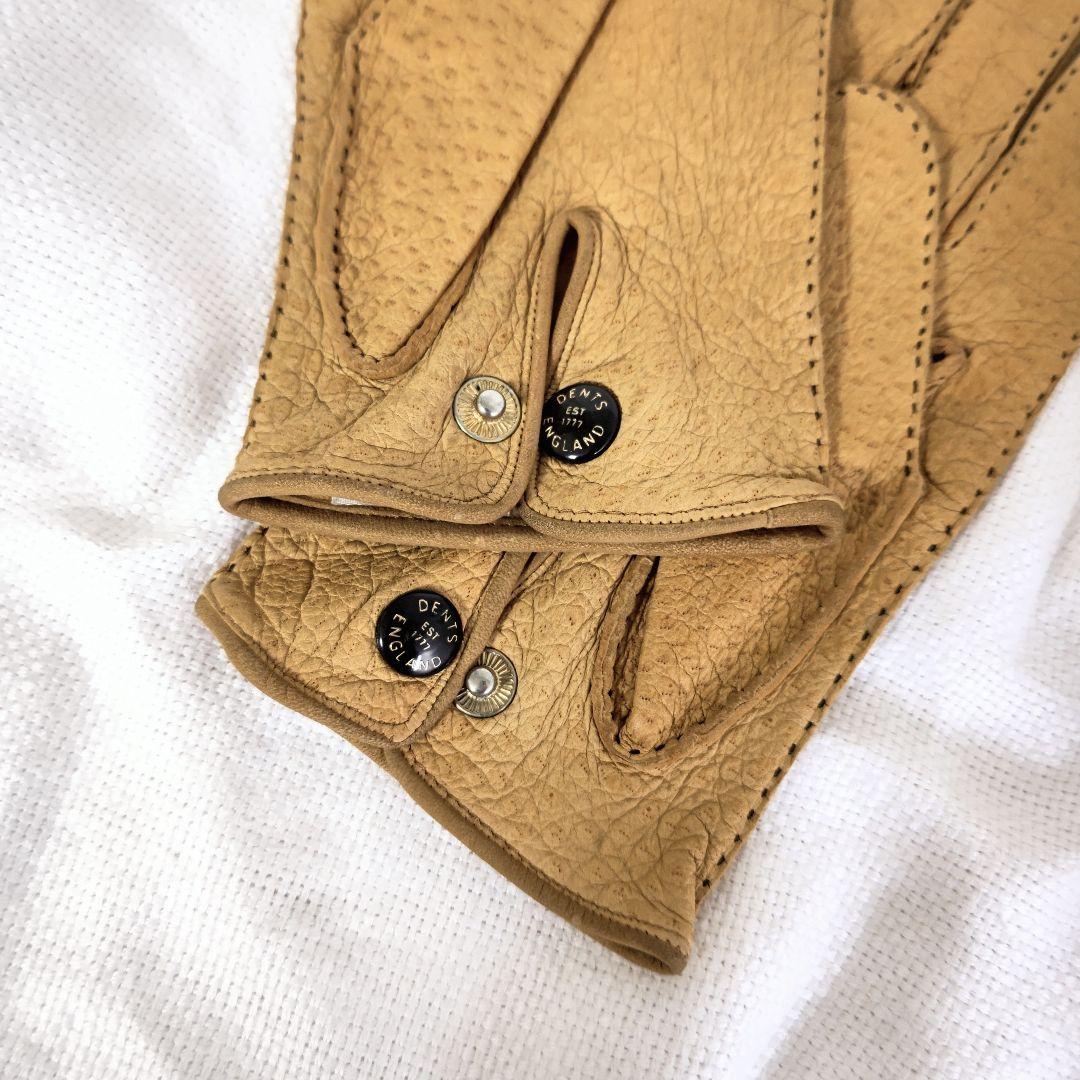 デンツDENTSハンドソーイング手縫いペッカリーレザーグローブ手袋アンライニング