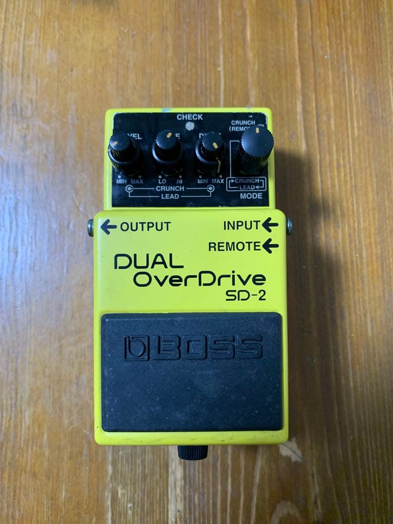 廃盤BOSS DUAL OverDrive SD-2 希少　初期モデル箱、取説付
