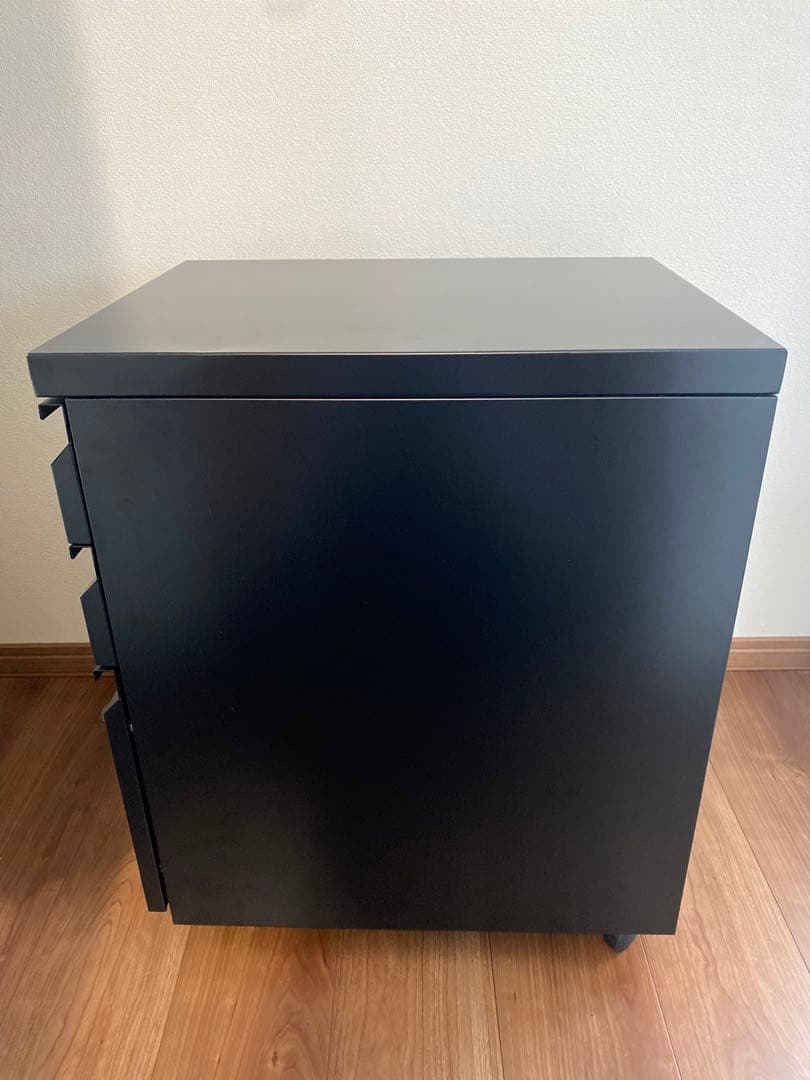 【訳あり品】サイドワゴン オフィス 鍵付き キャスター付き 3段 完成品