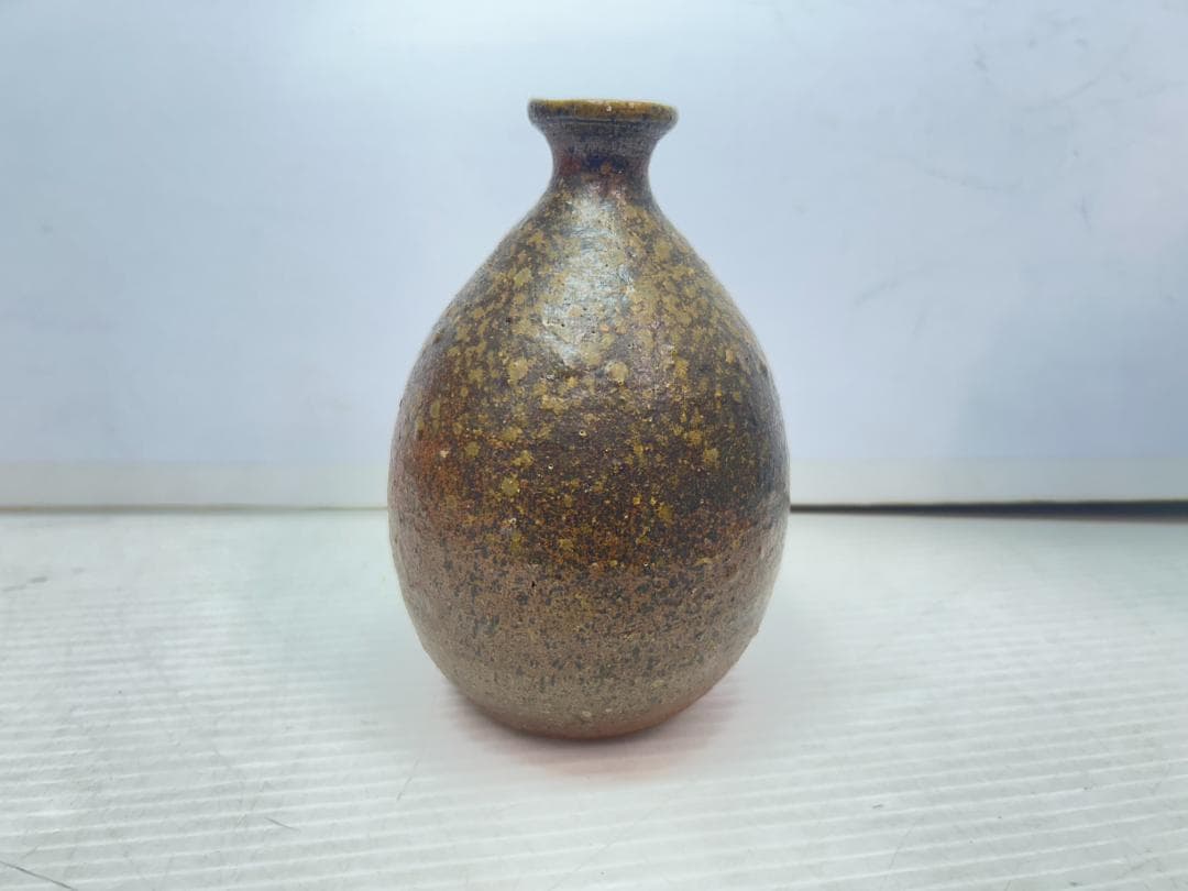 ★備前焼【浦上善次・火襷/小皿&徳利】2個SET　県重要無形文化財・木箱入り★