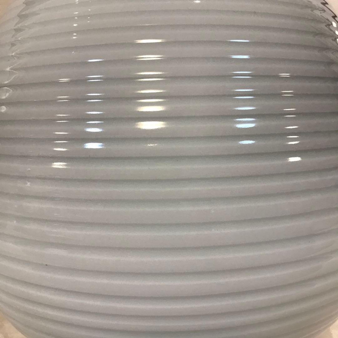 日展作家　松尾博之氏の「白磁線紋　花瓶」共箱入り良品