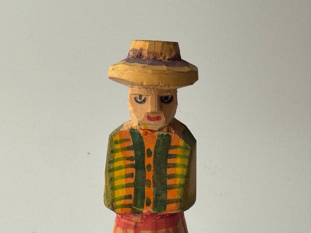 ヴィンテージ ペルー ワンカイヨ 木彫り人形 柚木沙弥郎 民藝