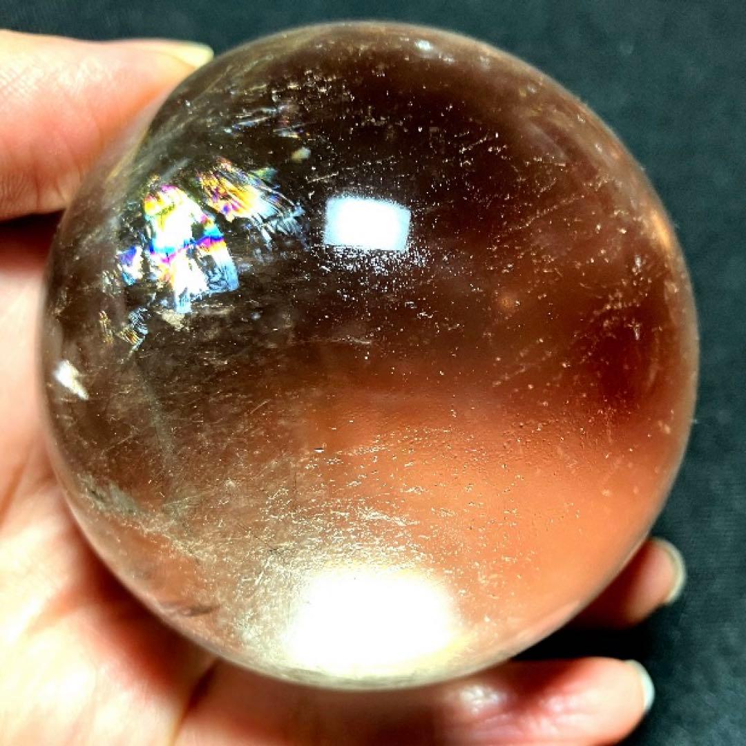 超大玉　67mm 満点星ヘアルチルクォーツ　丸玉　スフィア　パワーストーン