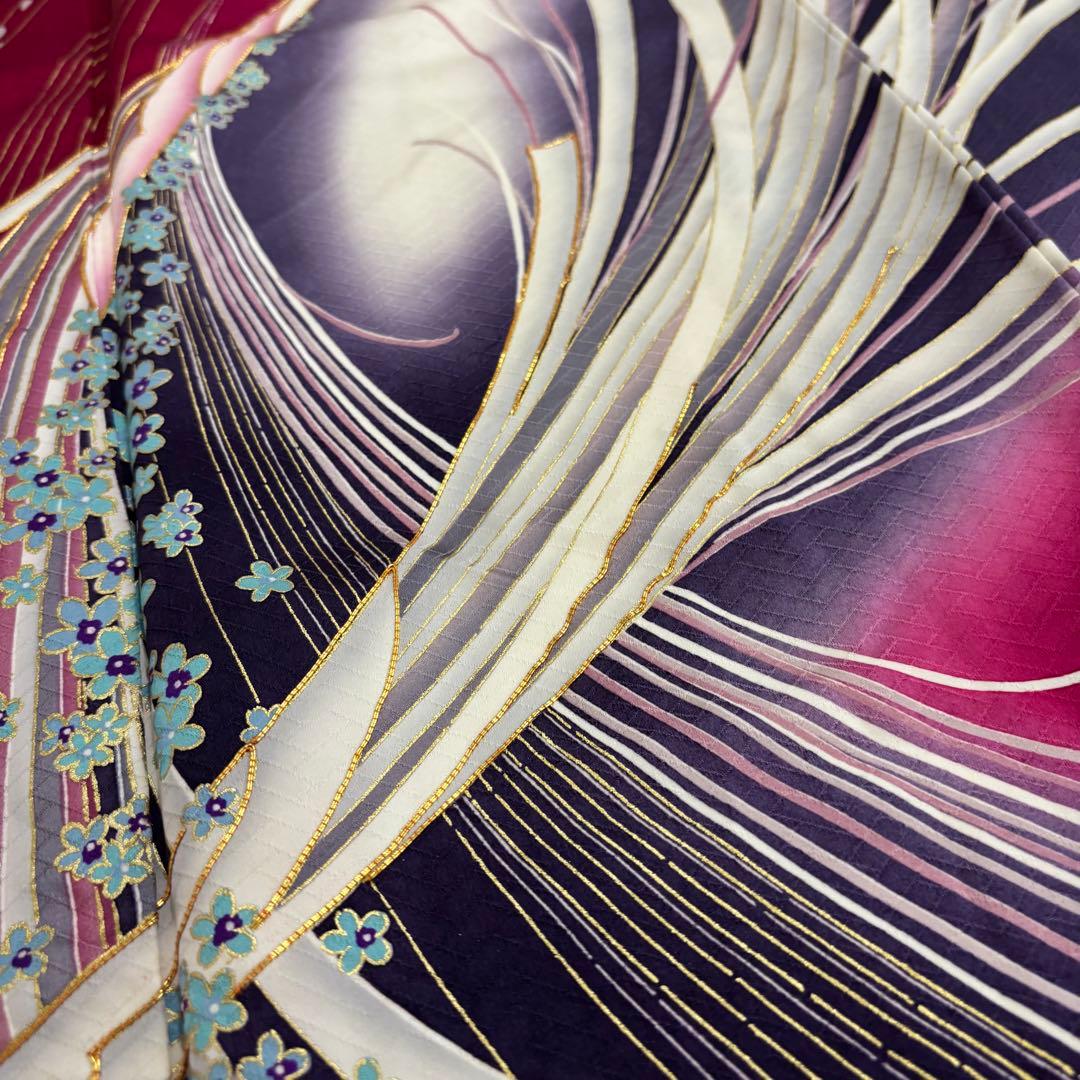 ふさ様　AK-6867 振袖 金駒刺繍 迫力ある鳥 着丈175 素敵なデザイン