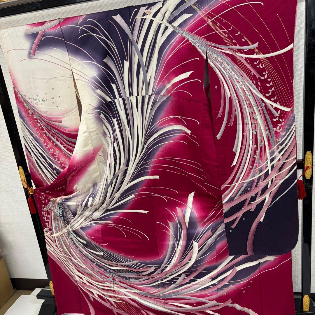 ふさ様　AK-6867 振袖 金駒刺繍 迫力ある鳥 着丈175 素敵なデザイン