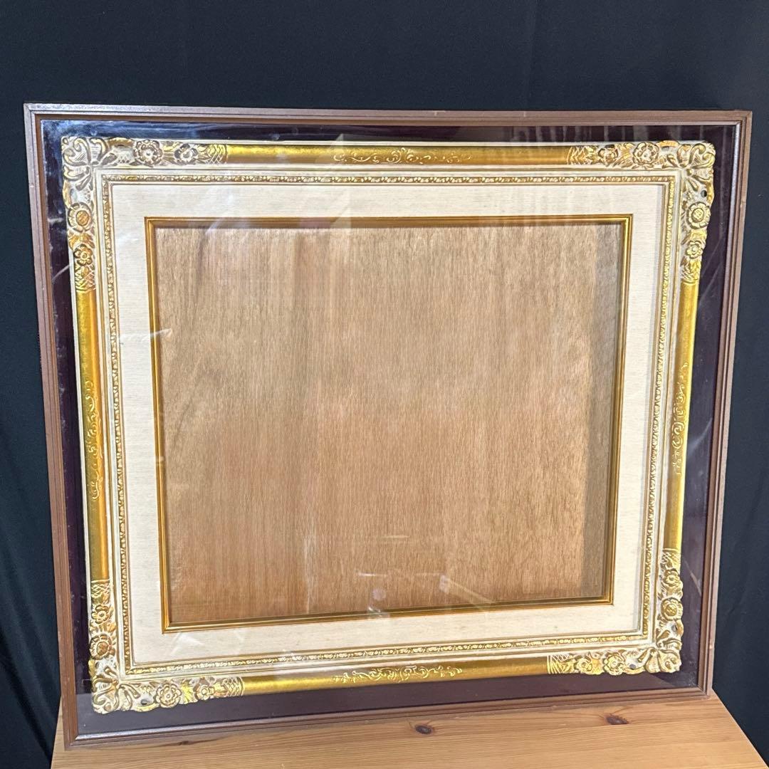F10 額縁　大型　油彩額縁　油絵額縁　アンティーク　ガラス