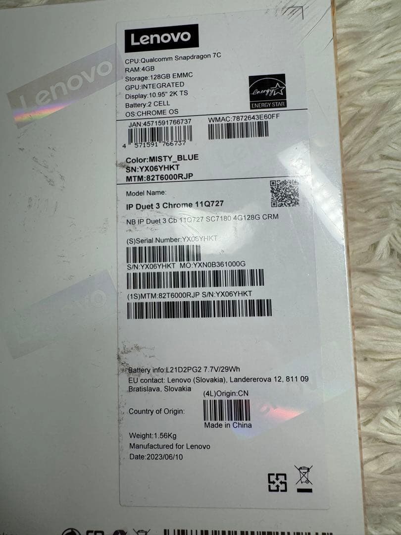 ☆【新品】Lenovo IdeaPad Duet 3 Chromebook☆