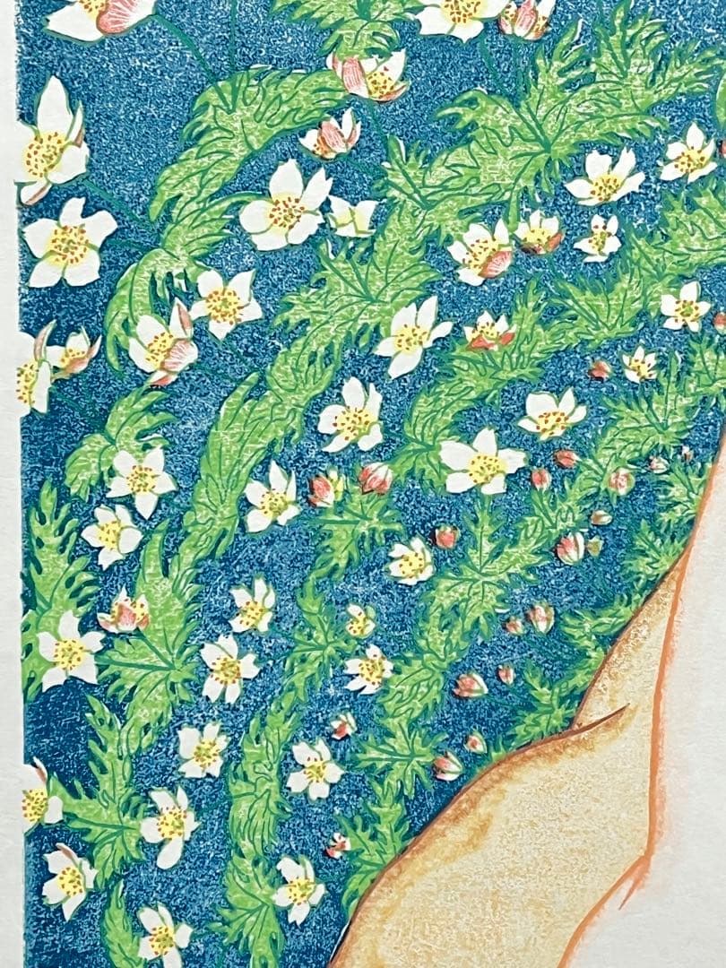 木版画『二輪草』 ニリンソウ