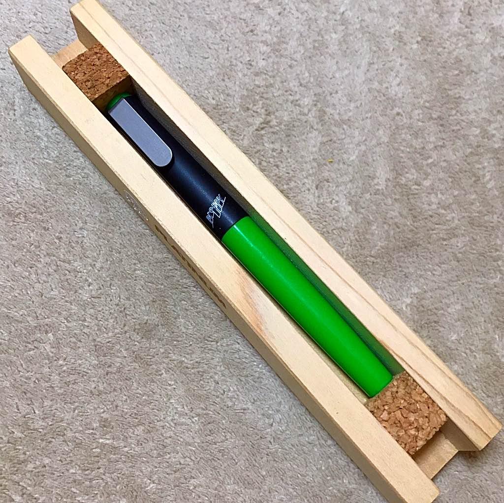 超希少 SN-800A 緑軸 未使用 木製ケース付き プラチナ ソフトペン