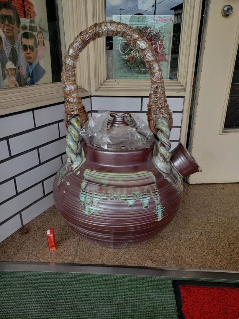 特大 急須　陶器　芸術品　生花　縁起物