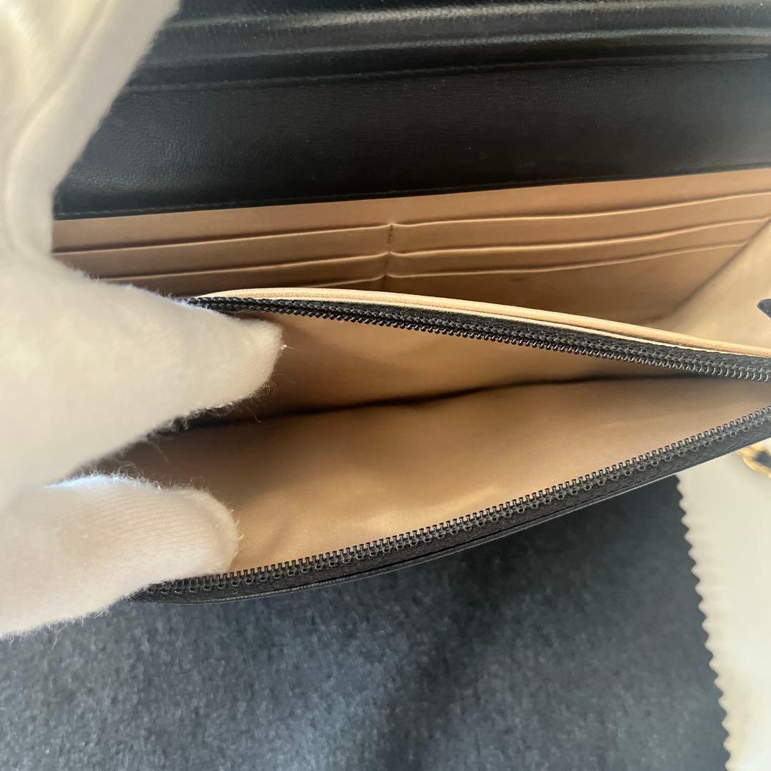 【匂いなし】シャネル/チェーンウォレット/カメリア/ギャランティカード付/表参道