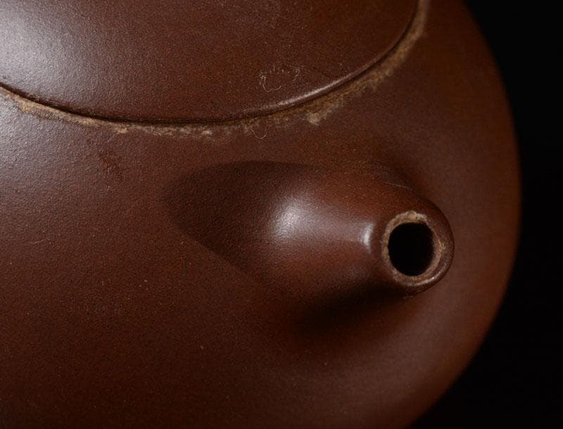 中国　紫砂　朱泥　急須　茶壷　在銘　M　R5365E