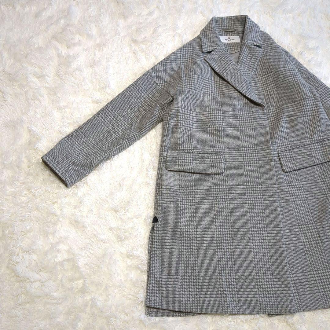 専用極美品✨MORABITO BLANC チェスターコート グレンチェック