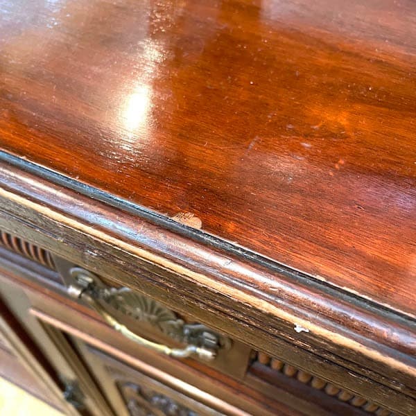 関西限定　送料別　アンティーク　ミラー付きサイドボード　飾り棚　キュリオケース