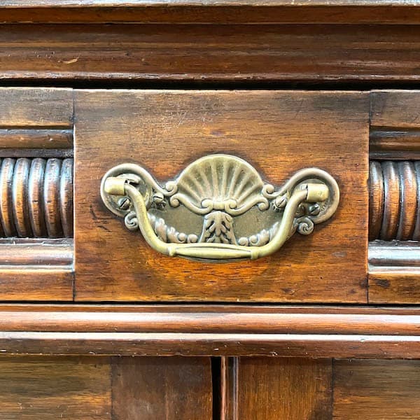 関西限定　送料別　アンティーク　ミラー付きサイドボード　飾り棚　キュリオケース