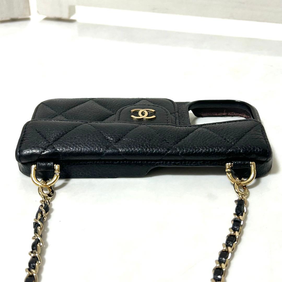 CHANEL シャネル iPhone14Pro ケース チェーンショルダー