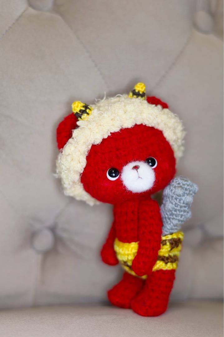 あみぐるみ くま 節分 豆まき 鬼