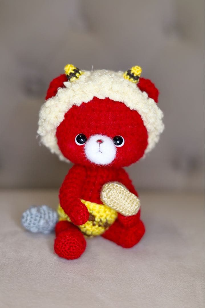 あみぐるみ くま 節分 豆まき 鬼